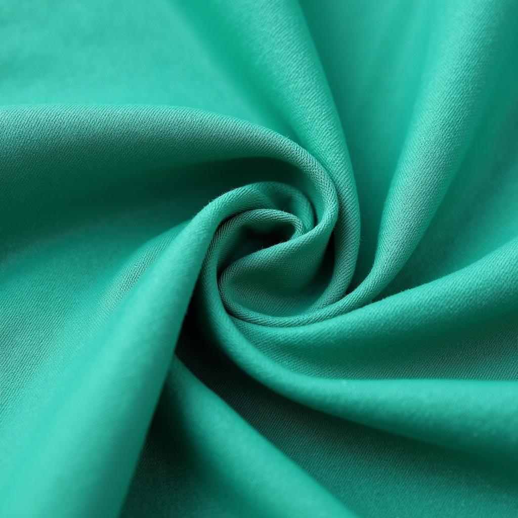 Close-up view of kelly green scrubs fabric highlighting texture and weave