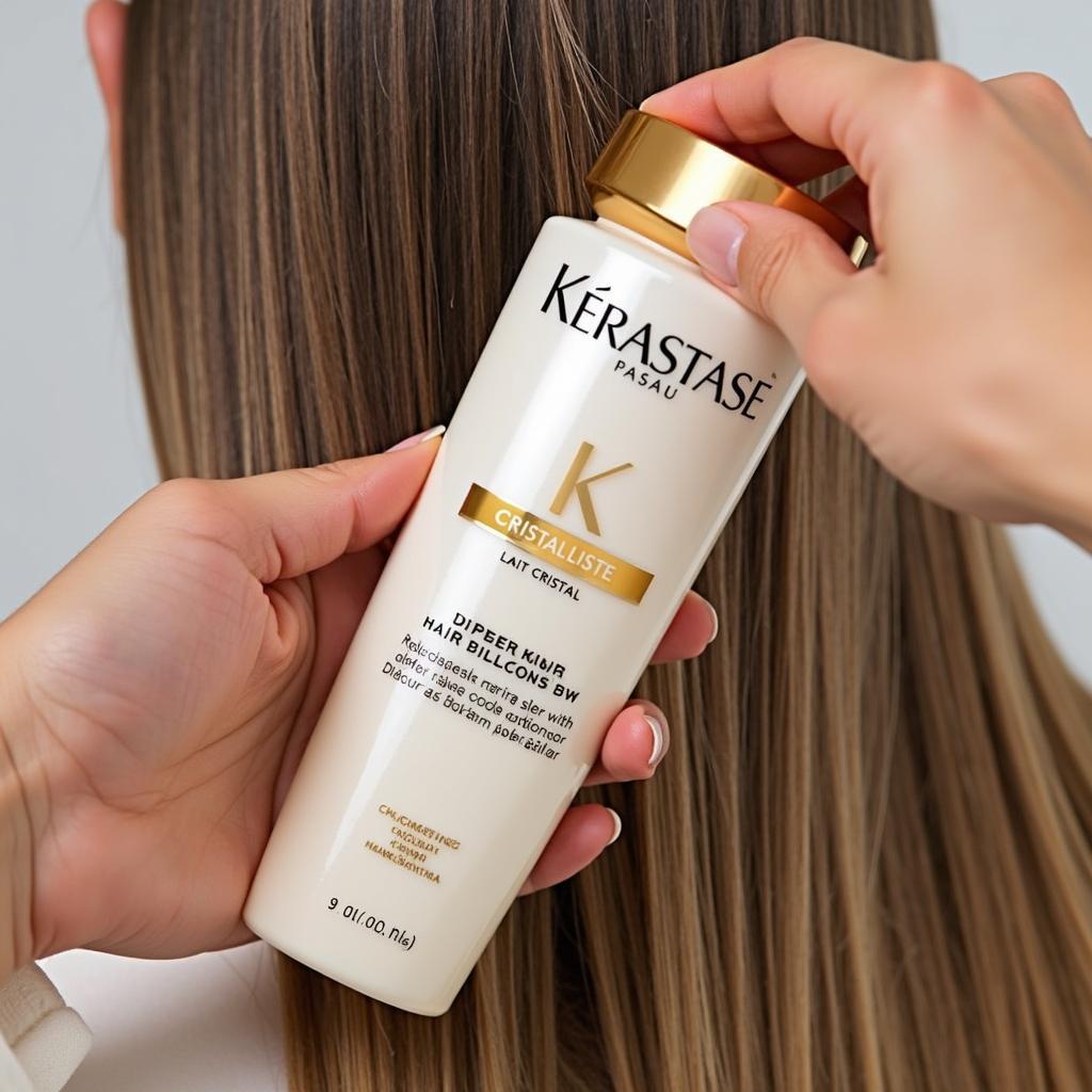 Applying Kérastase Cristalliste Products