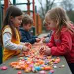 Kids Trading 90s Candy