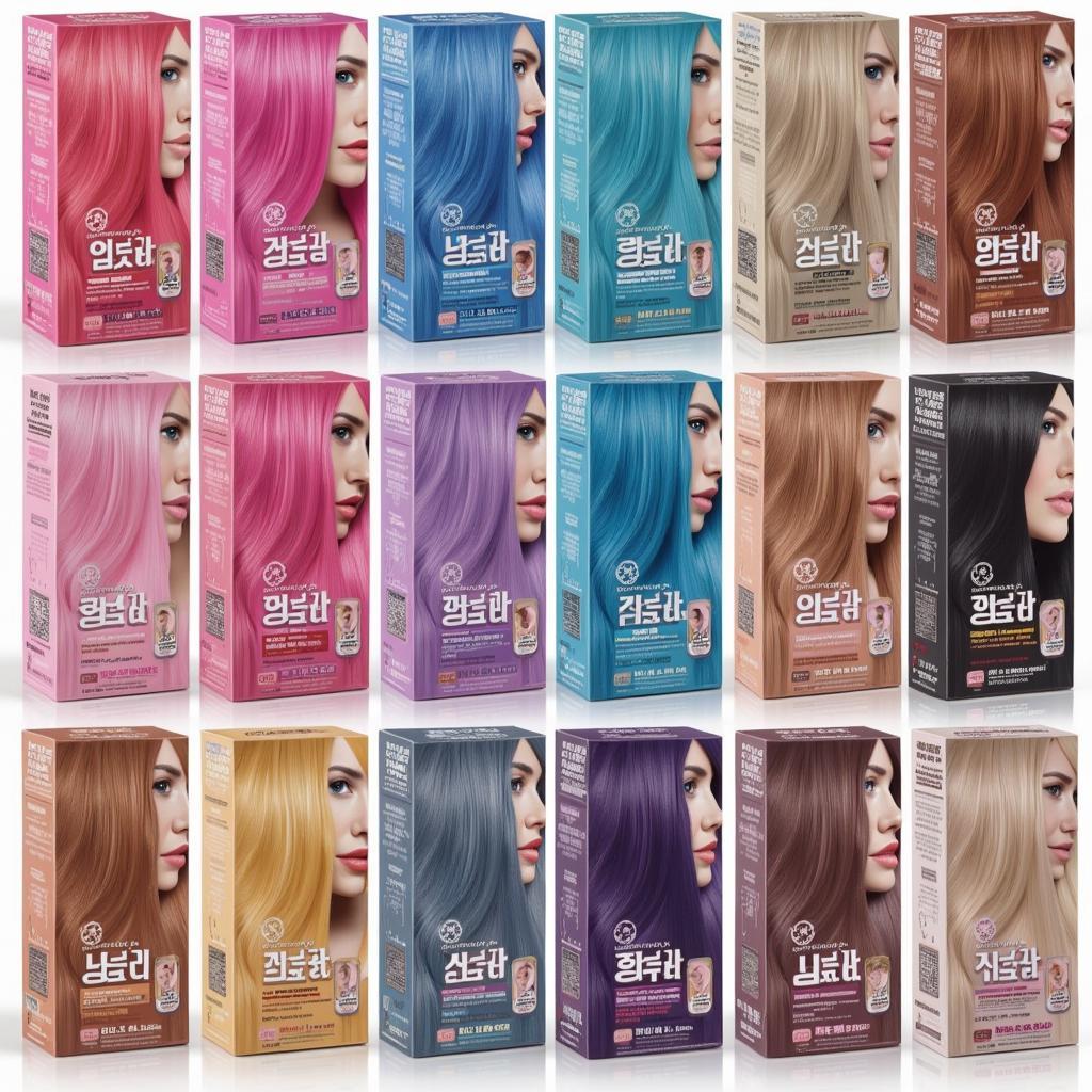 Variety of Korean Bubble Hair Dye Shades