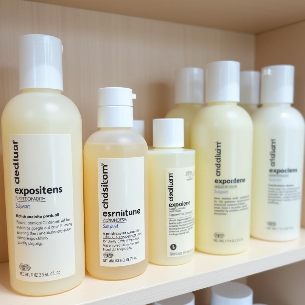 Korean Chemical Exfoliant Products on a Shelf