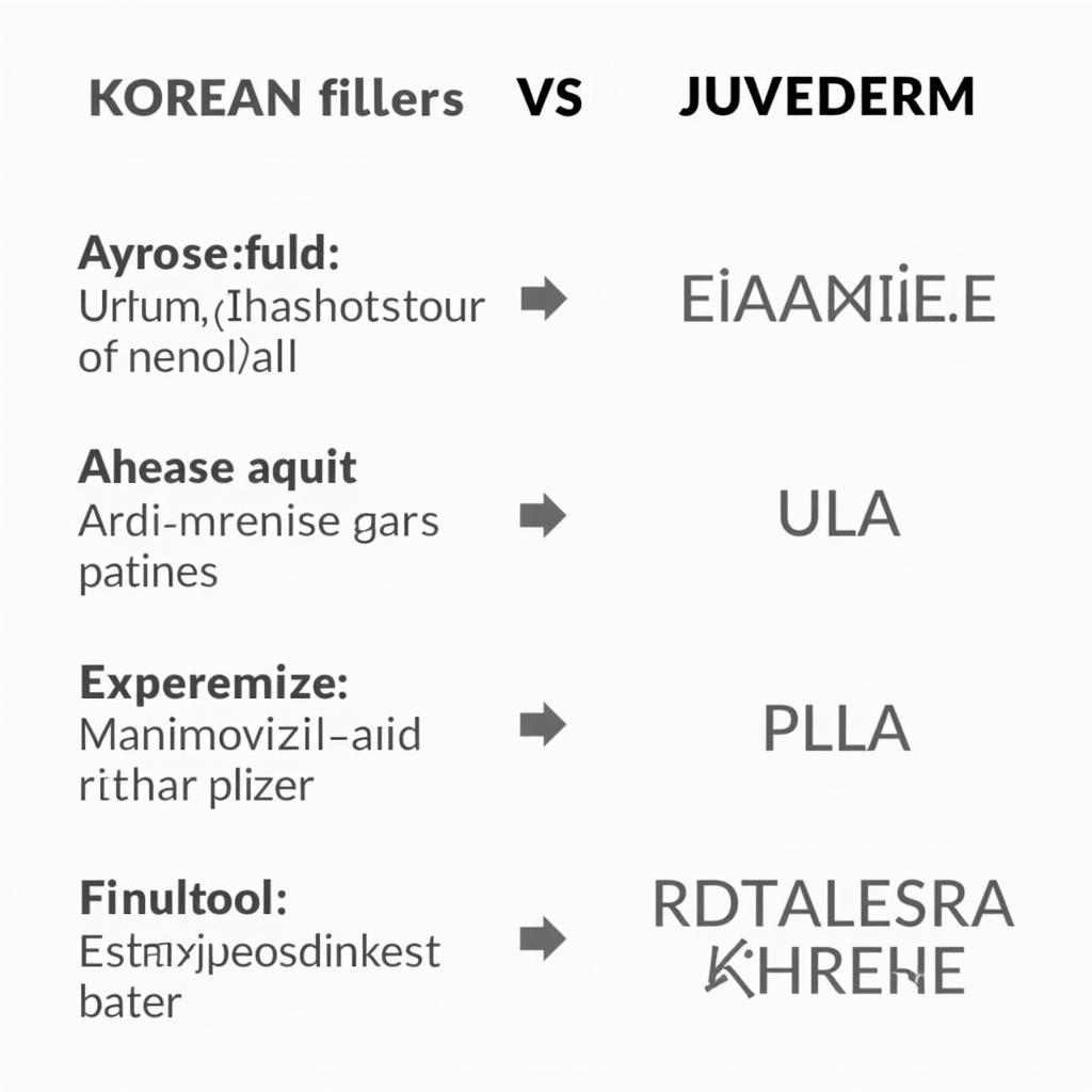 Korean Filler vs. Juvederm Composition Comparison