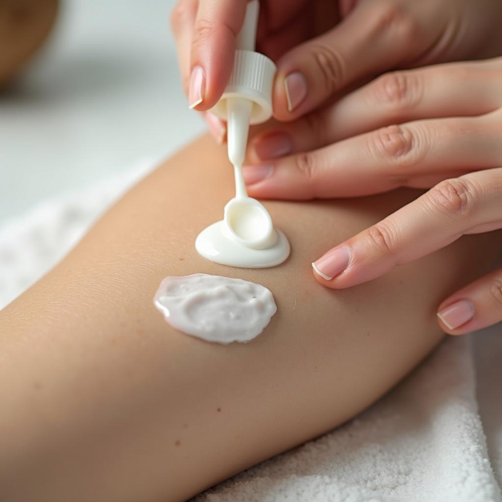 Applying Coconut Oil to KP Affected Skin