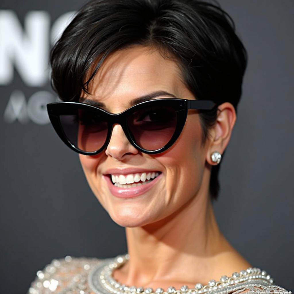 Kris Jenner in Cat-Eye Sunglasses