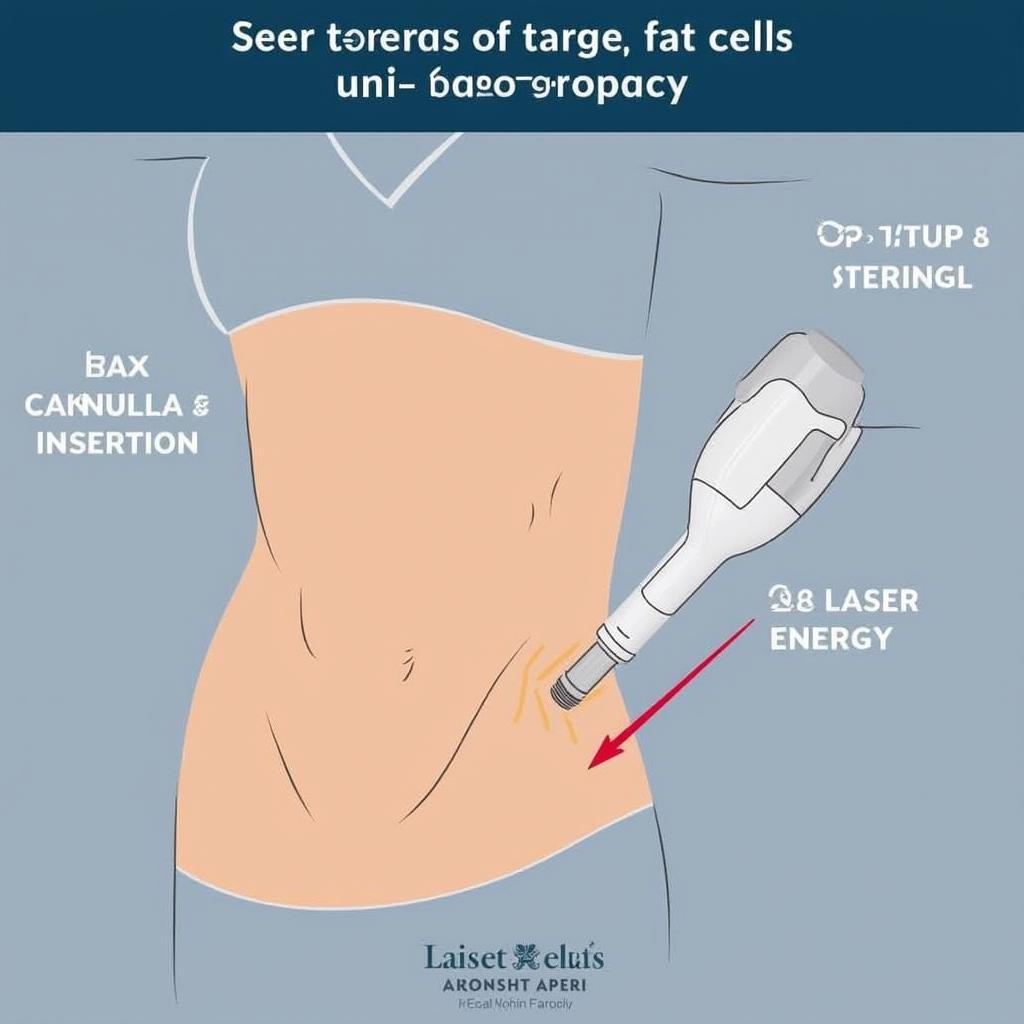 Illustration of Laser Lipo Procedure