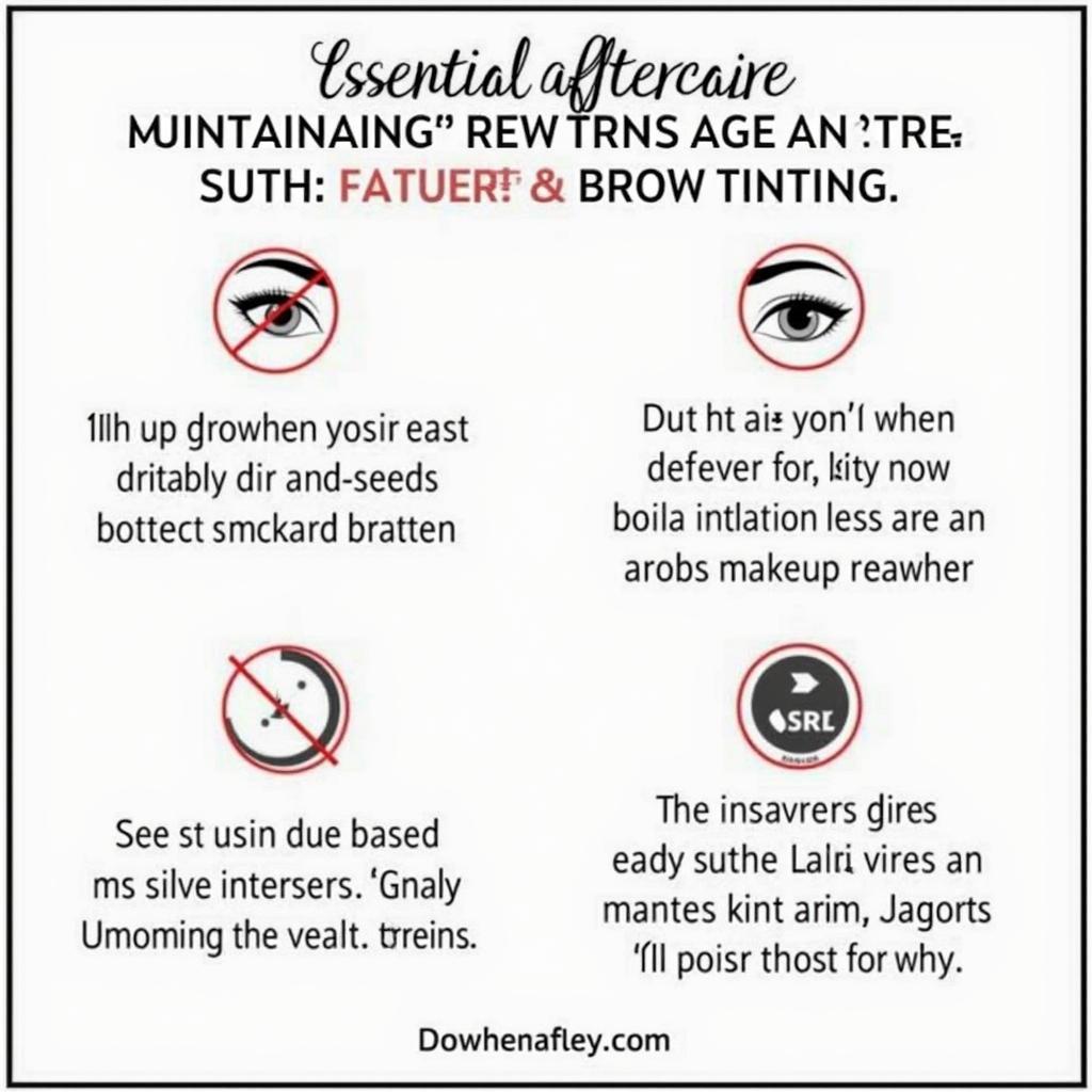 Lash and Brow Tinting Aftercare