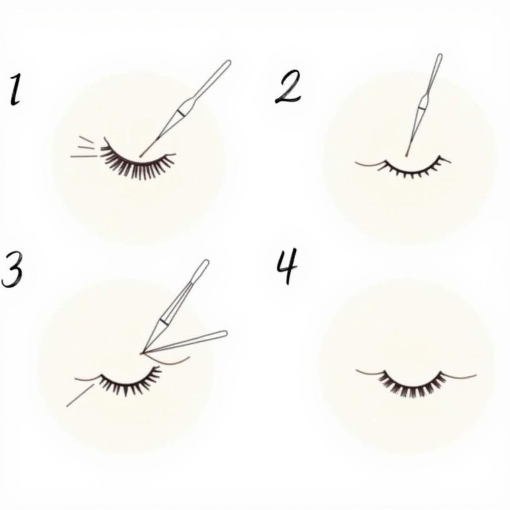 Lash extensions application process