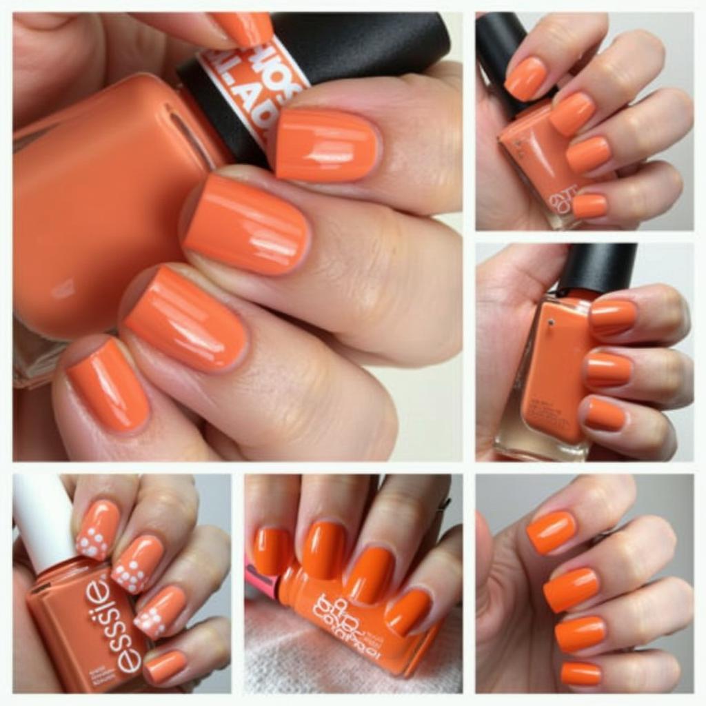 Light Orange Nail Polish Manicure Ideas