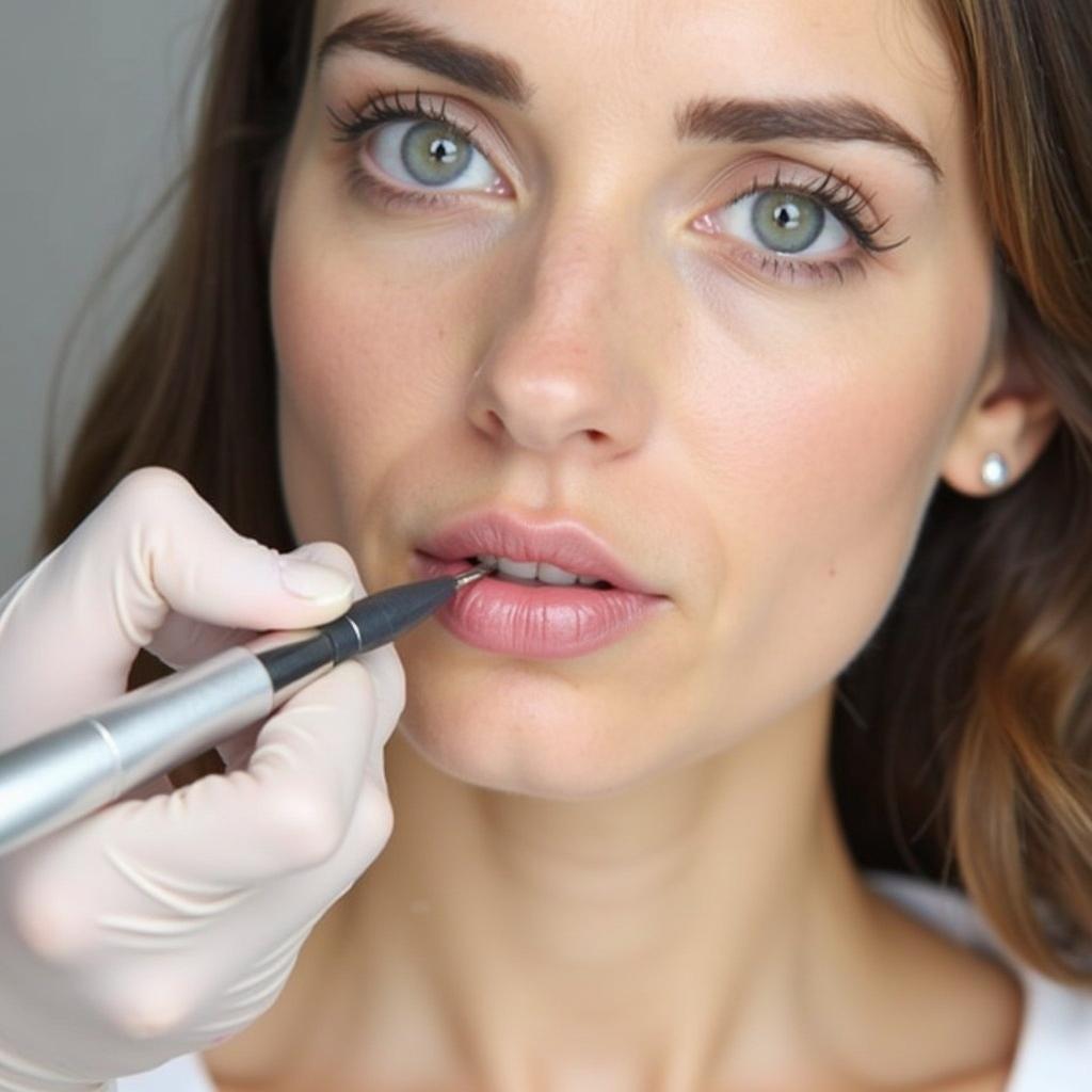 Lip Liner Semi Permanent Makeup Procedure