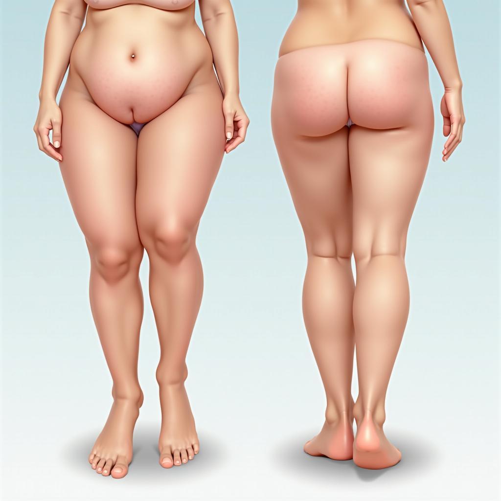 Lipedema Legs Column-Like Appearance