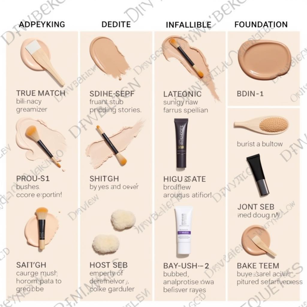 Applying L'Oreal True Match and Infallible foundations