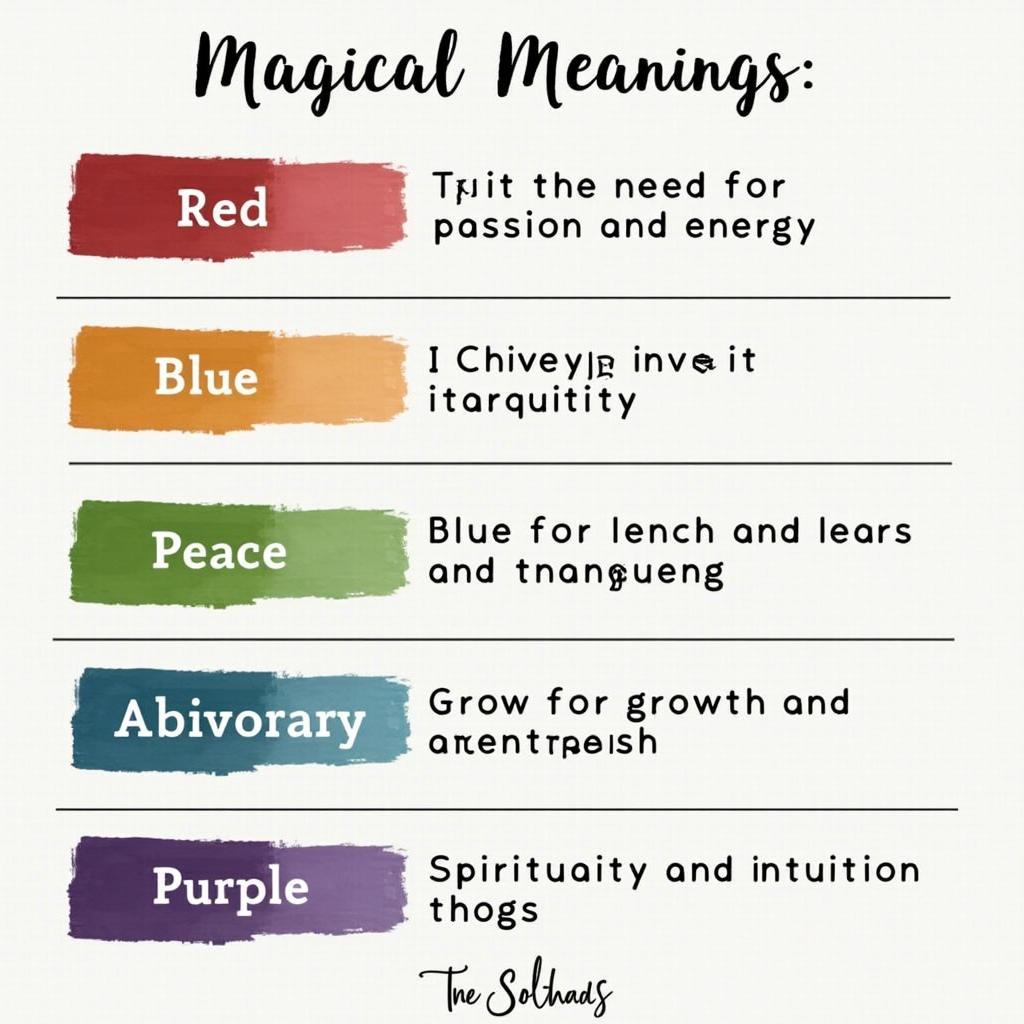 Magic Color Meanings Chart