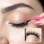 Magnetic Eyelash Applicator in Action