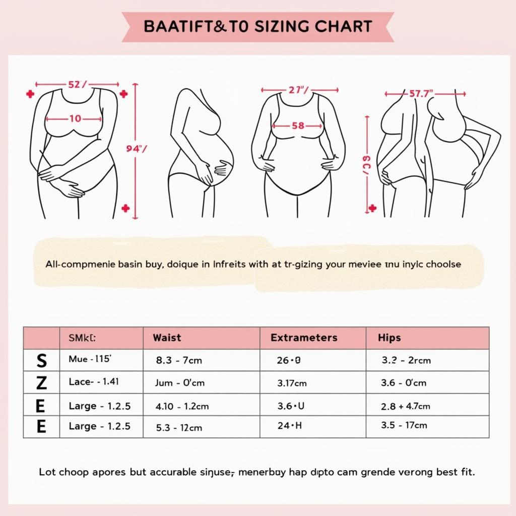 Maternity Teddy Sizing Chart