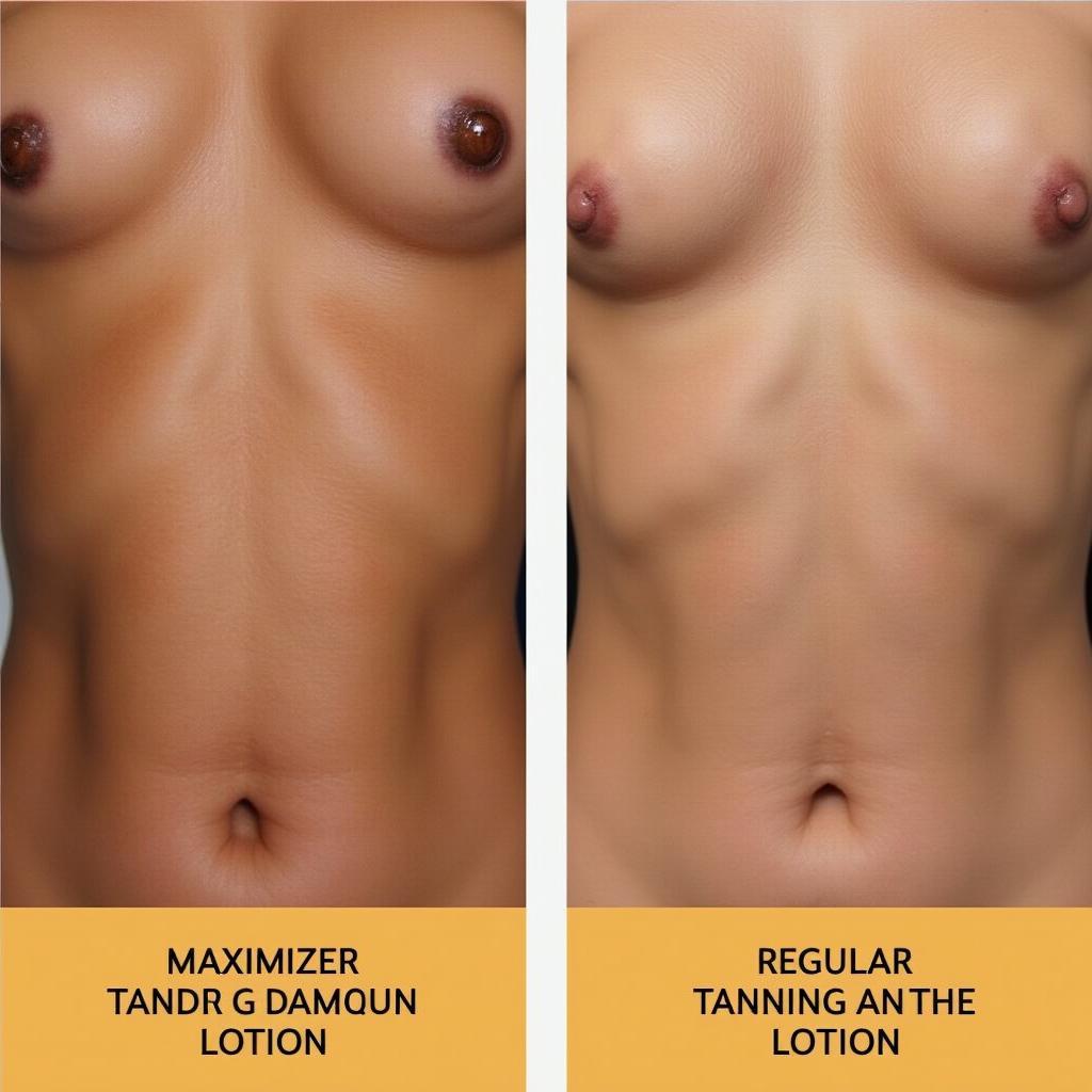 Comparing Maximizer and Regular Tanning Lotion