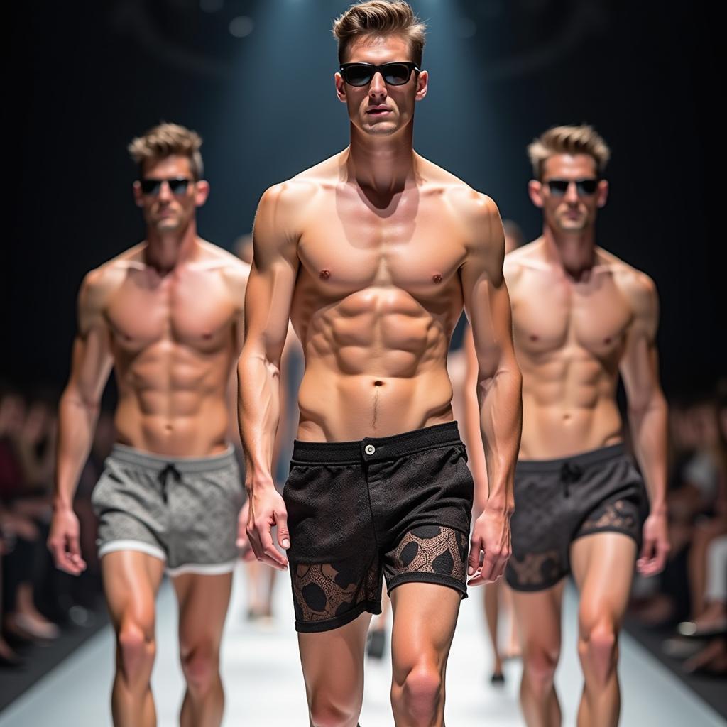 Men's Lace Shorts on the Runway