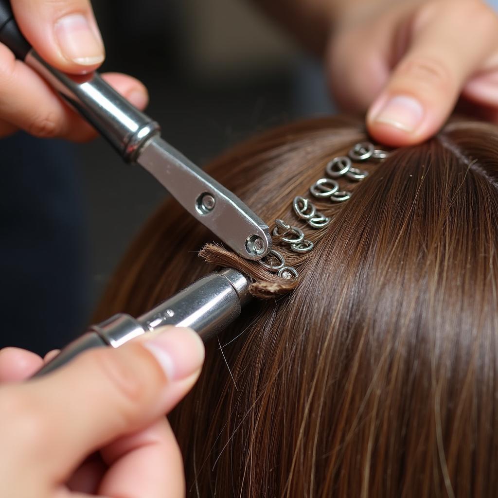 Micro Ring Hair Extensions Application Process