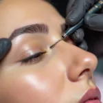 Microblading Procedure Close-up