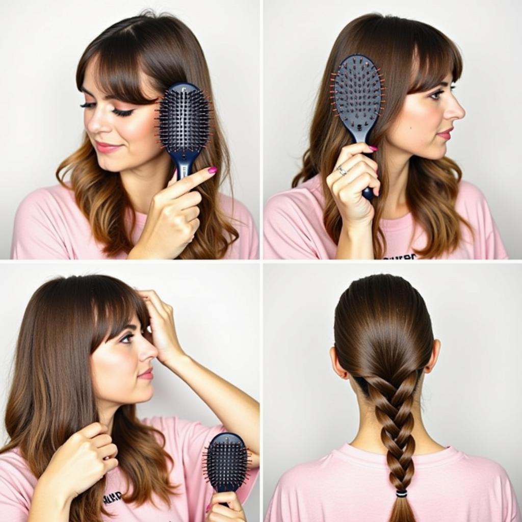 Styling Techniques Using a Mini Hair Brush