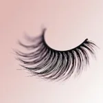 Close-up of mink magnetic eyelashes showing their fine texture and natural curl