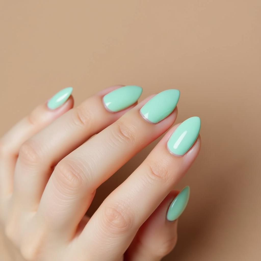 Soft Mint Green Nail Polish