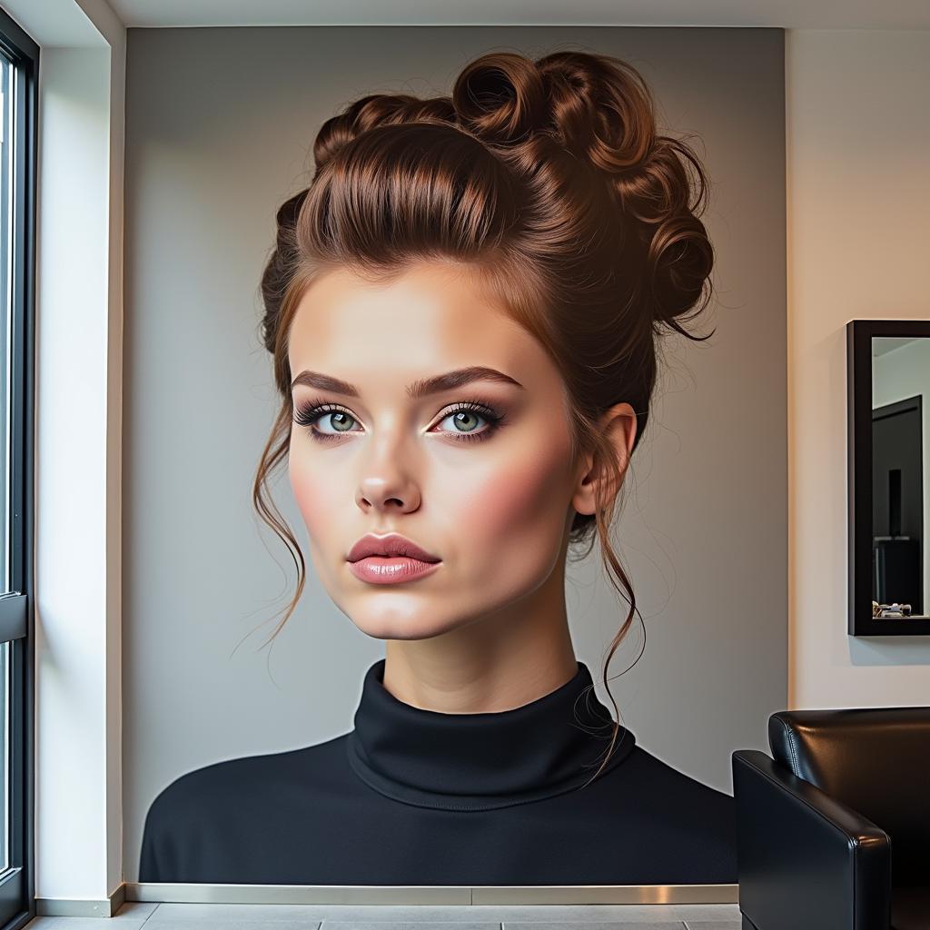 Modern hair salon photography with cutting-edge hairstyles and techniques