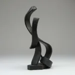 Abstract Metal Sculpture in Black