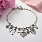 Modern Pregnancy Protection Bracelet with Charms