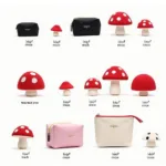 Variety of Mushroom Makeup Bags