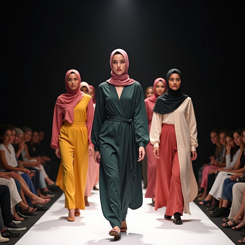 Muslim Fashion Show with Diverse Models