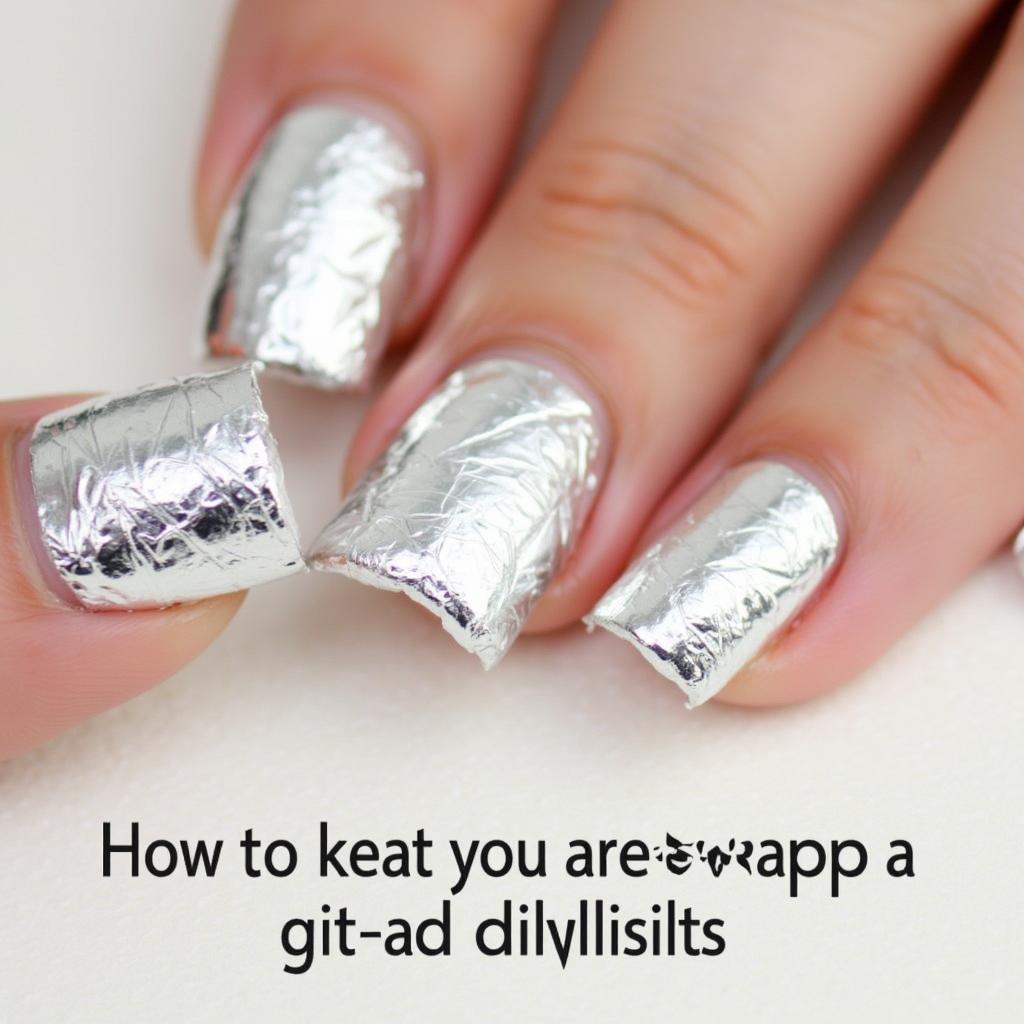 Nails Wrapped in Foil for Gel Polish Removal