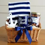 Navy Themed Gift Basket for Mom