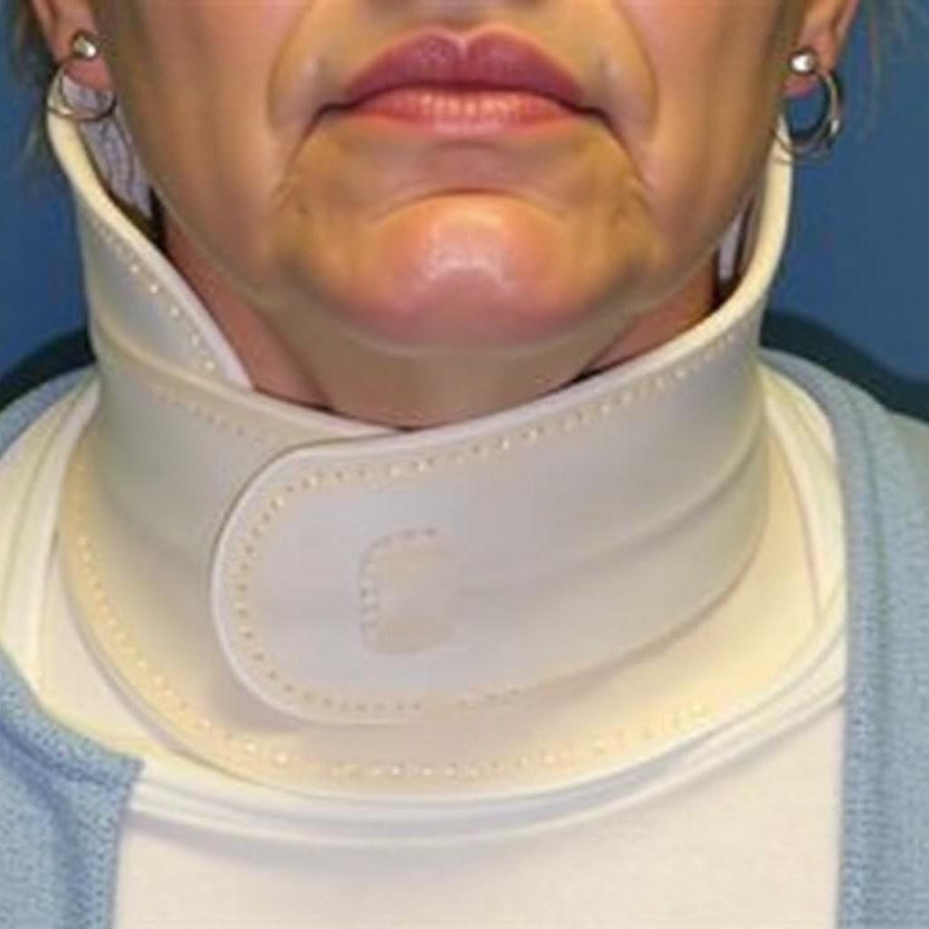 Patient Recovering from Neck Lift with Bandage