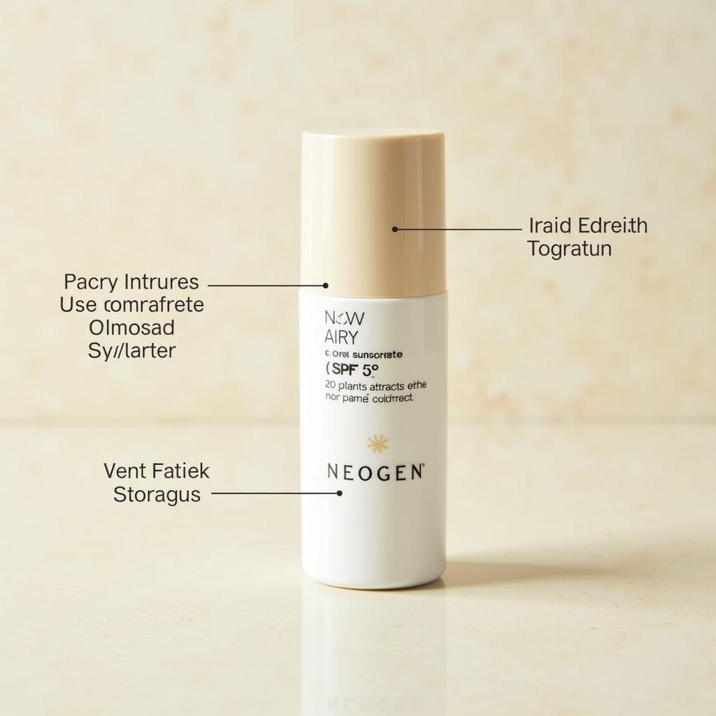 Neogen Airy Sunscreen Key Ingredients