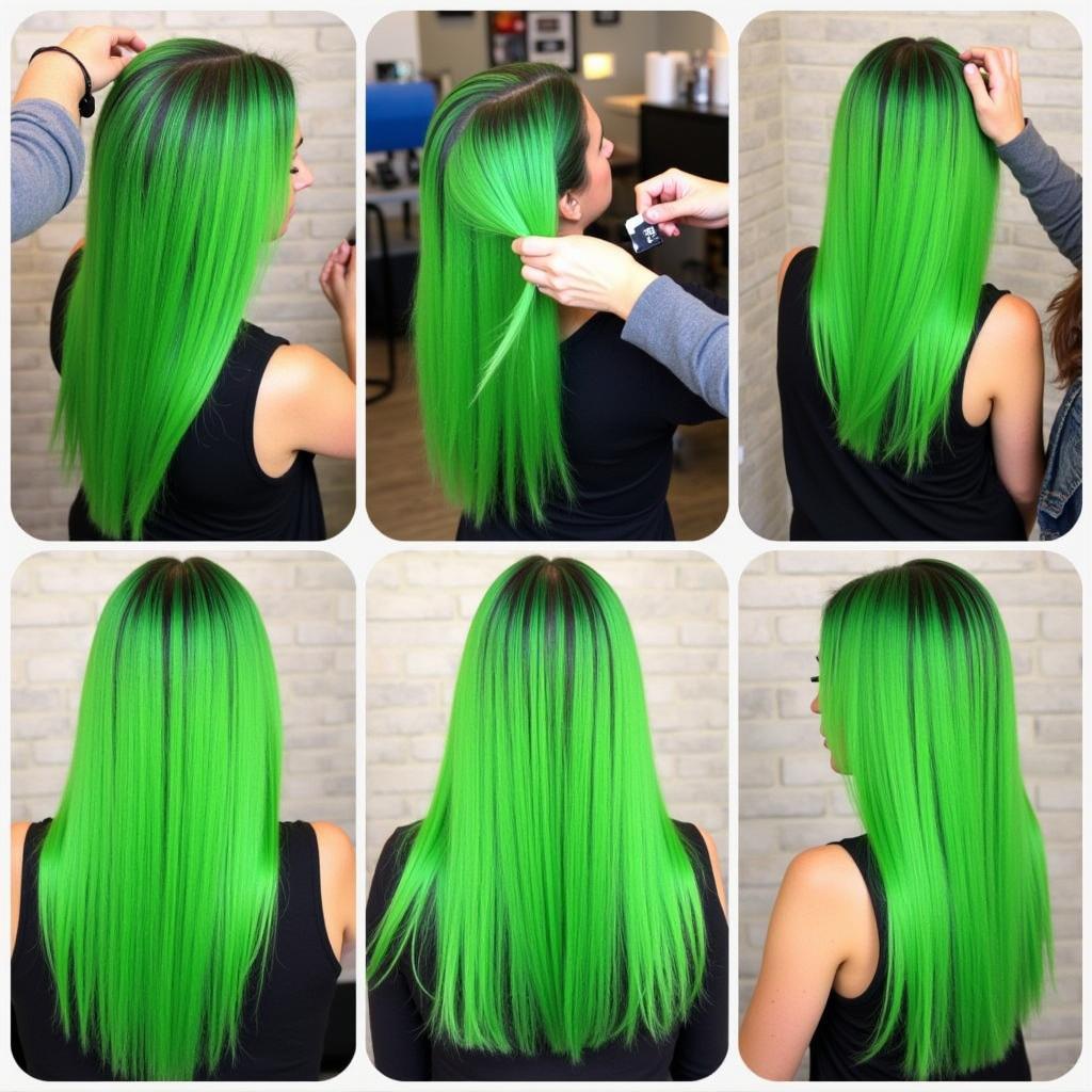 Neon Green Hair Weave Application Methods