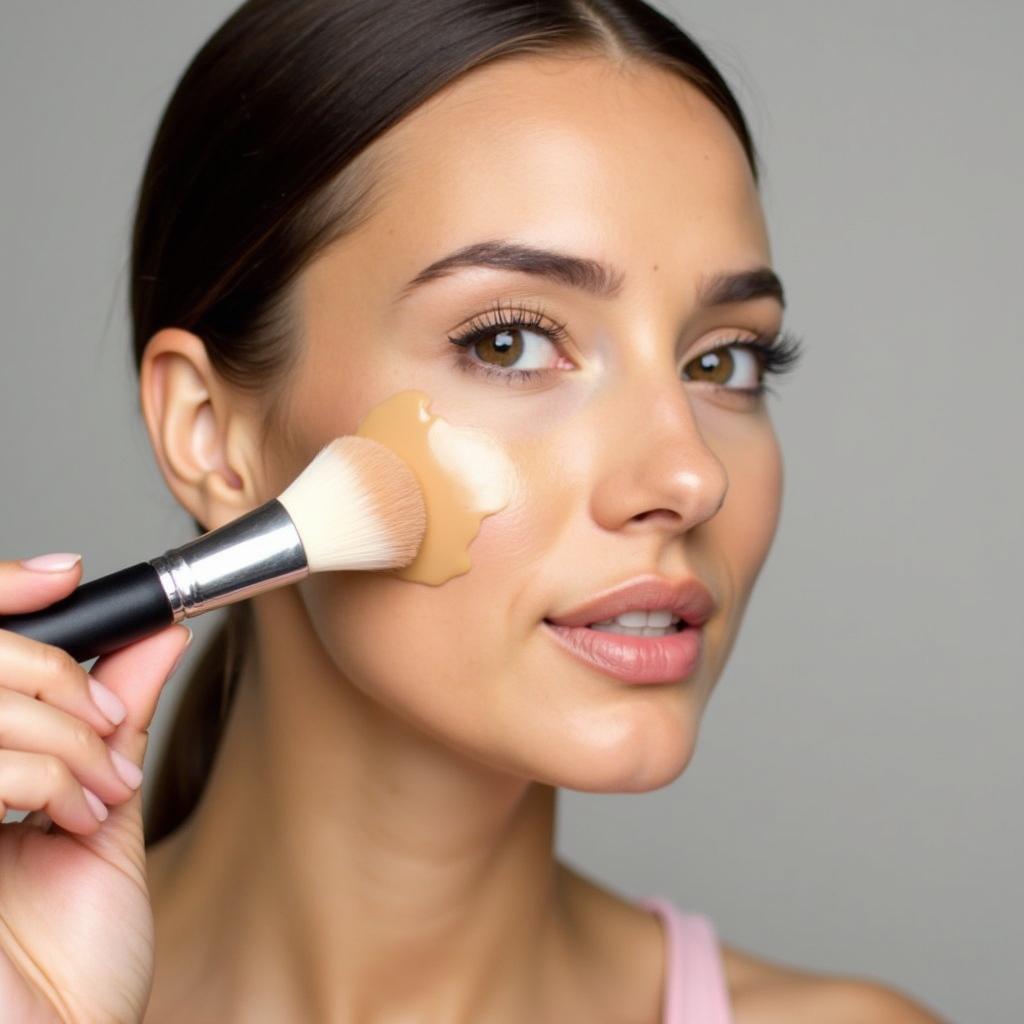 Applying New Powder Foundation