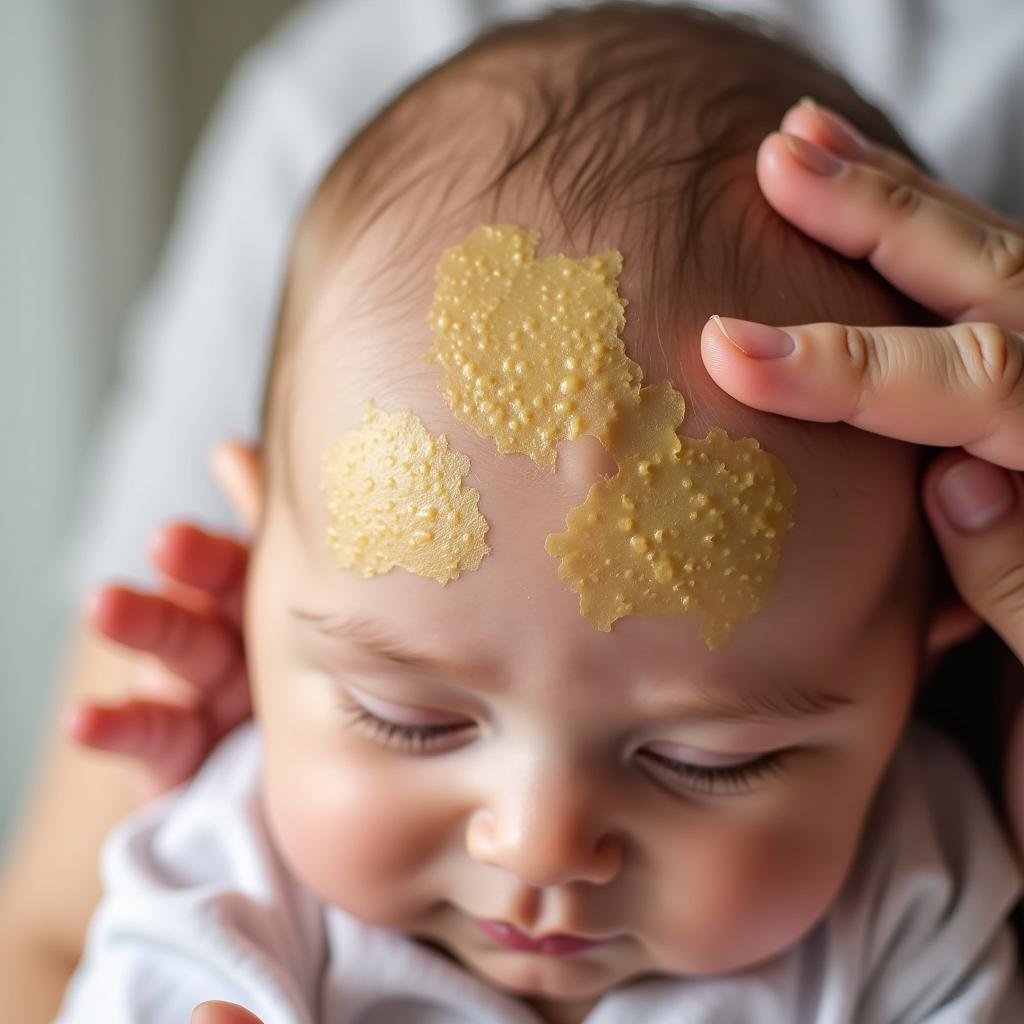 Newborn Baby with Cradle Cap