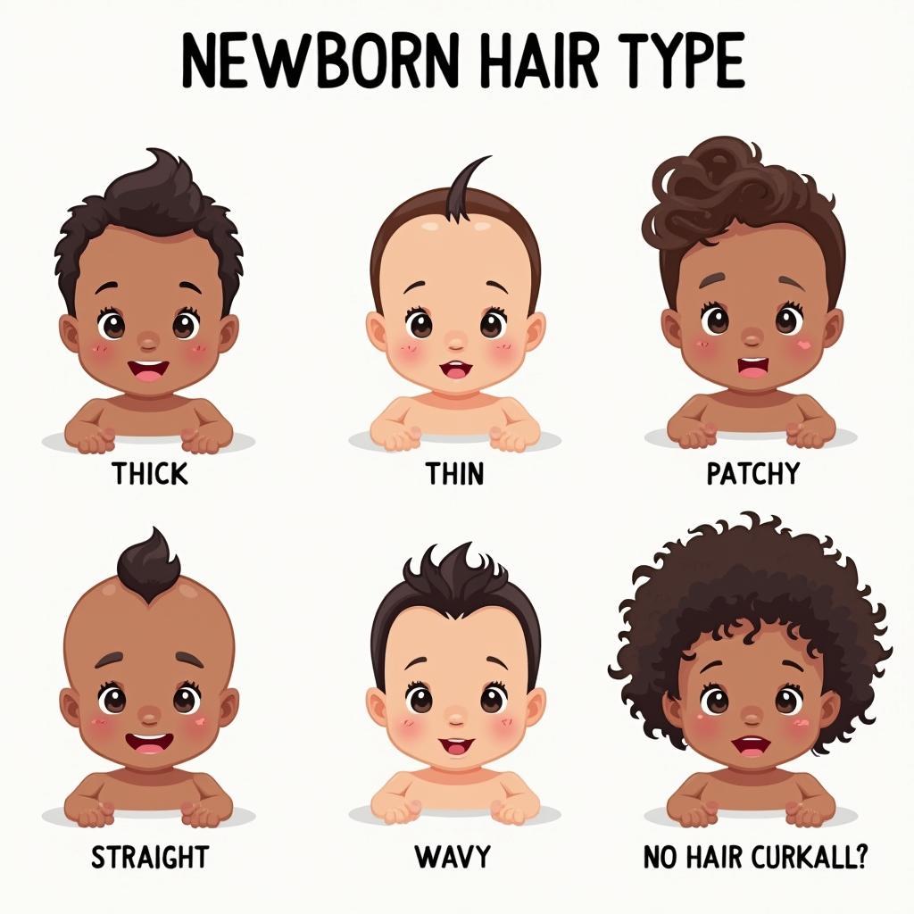 Different Newborn Baby Hair Types