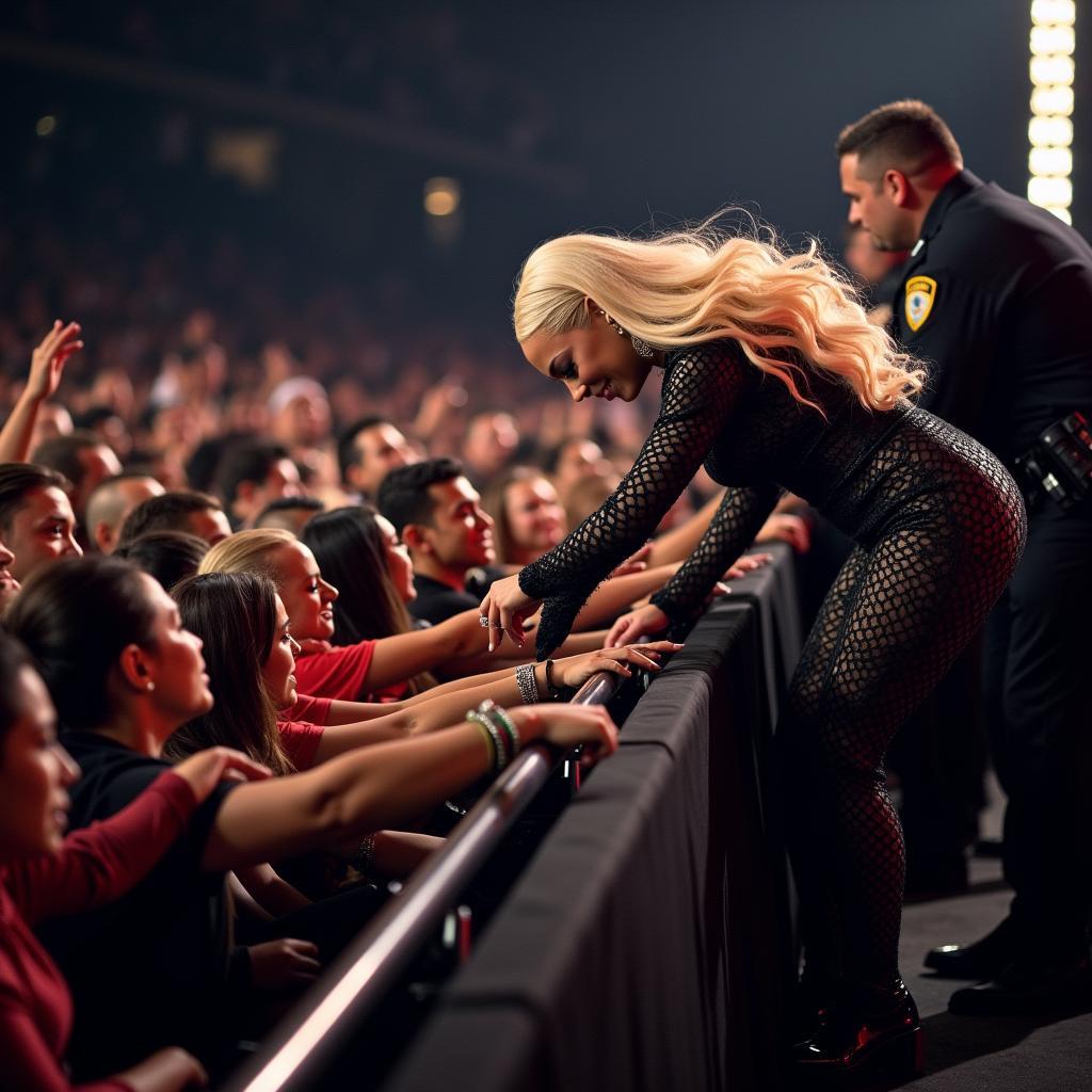 Nicki Minaj Signing an Autograph at a Concert