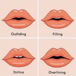 Different techniques for applying nk lip pencils