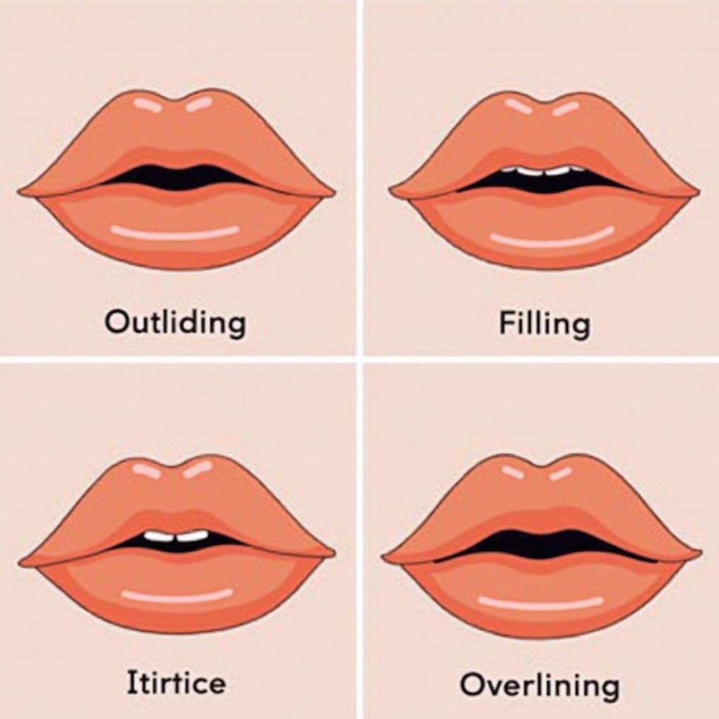 Different techniques for applying nk lip pencils