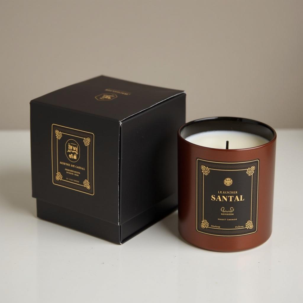 No 10 Leather Santal Candle Gift Box