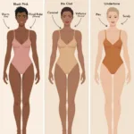 Comparing Different Nude Swimsuit Shades