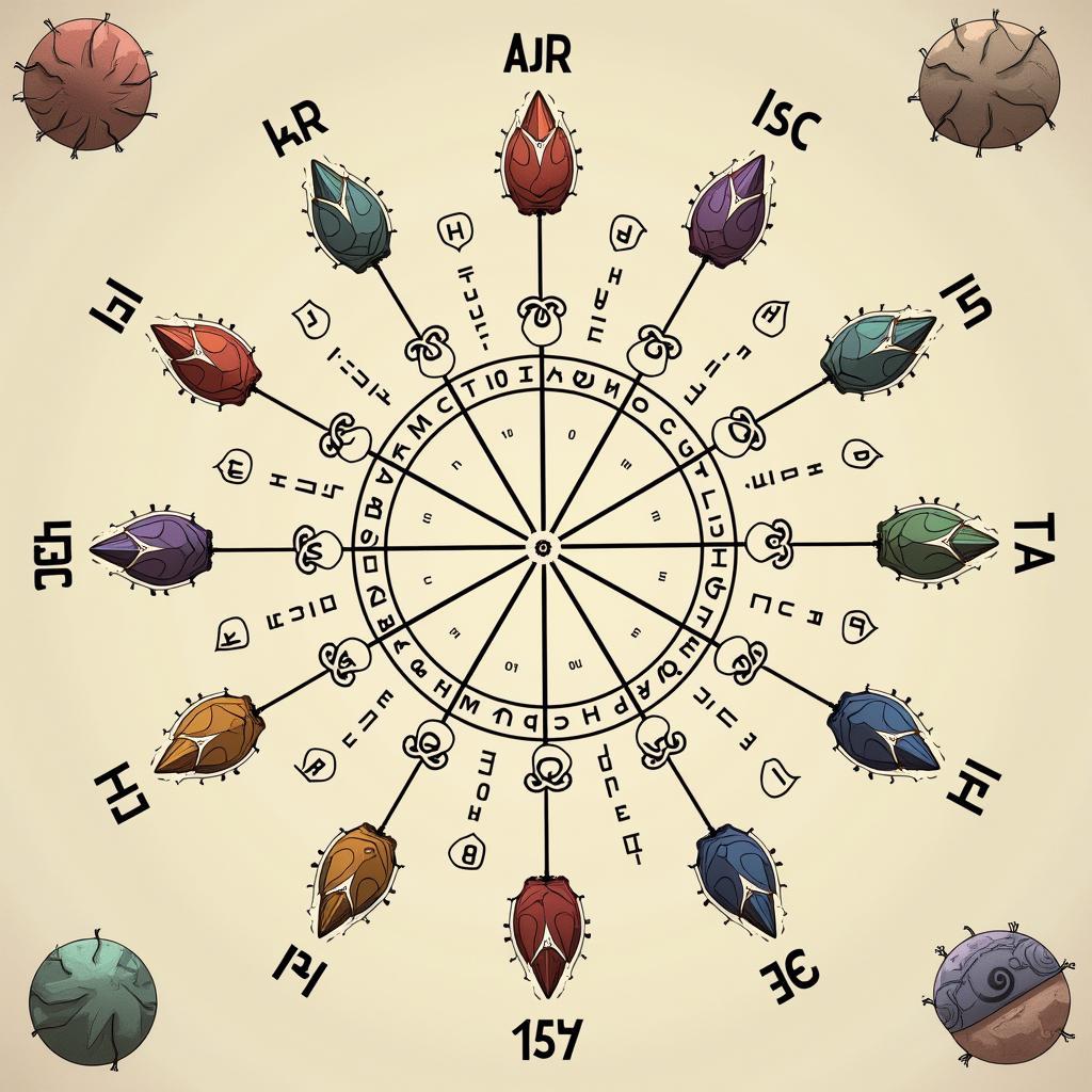 Numerology Chart Showing Letter and Number Correlations