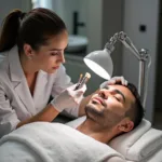 Men's facial skin analysis in NYC