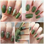 Olive Green Nail Art Designs