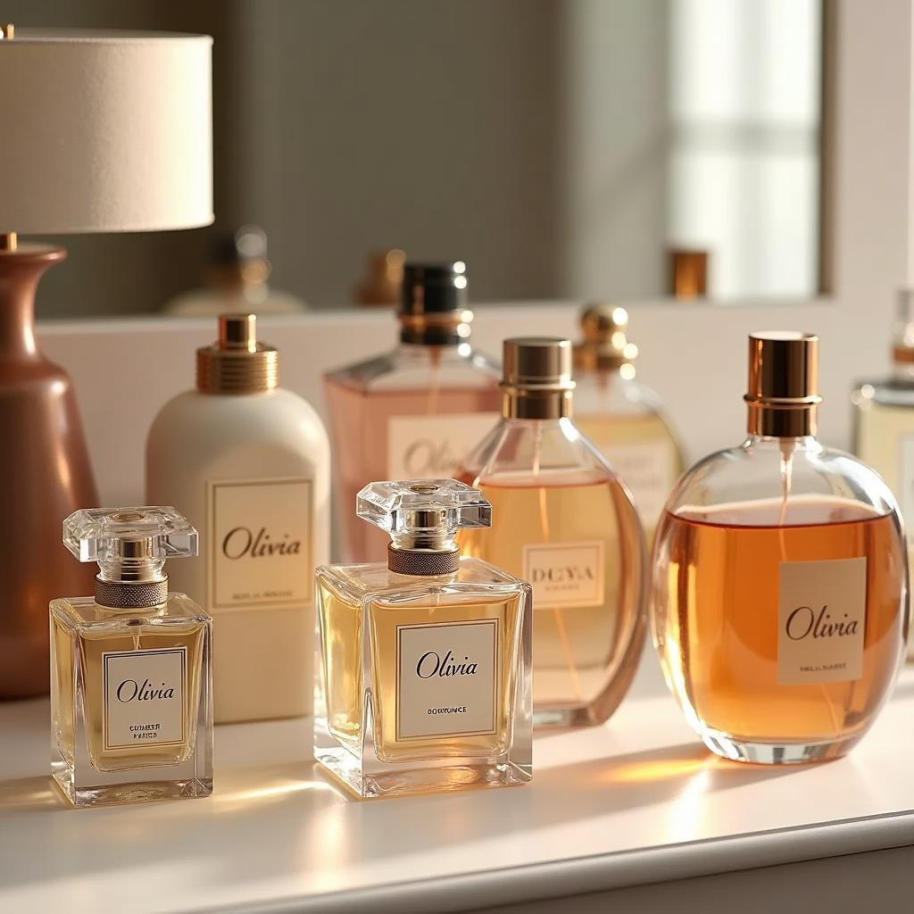 Olivia Fragrance Bottles Display