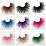 Variety of ombre eyelash extension colors.