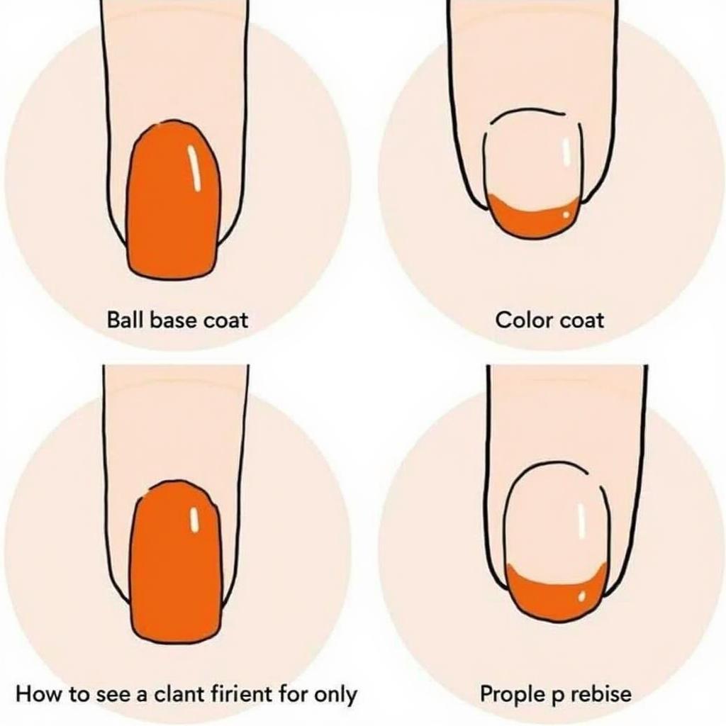 Applying Orange Nail Polish Correctly