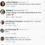 Pamela engaging with her audience on social media